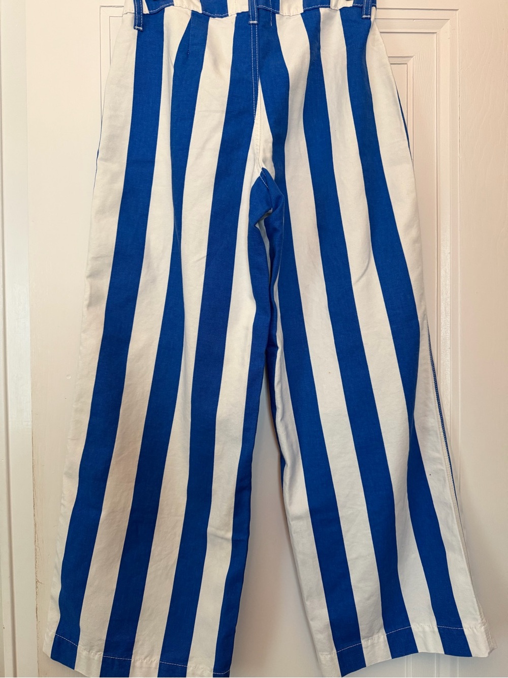 BDG Blue and White Striped Straight Leg Pants